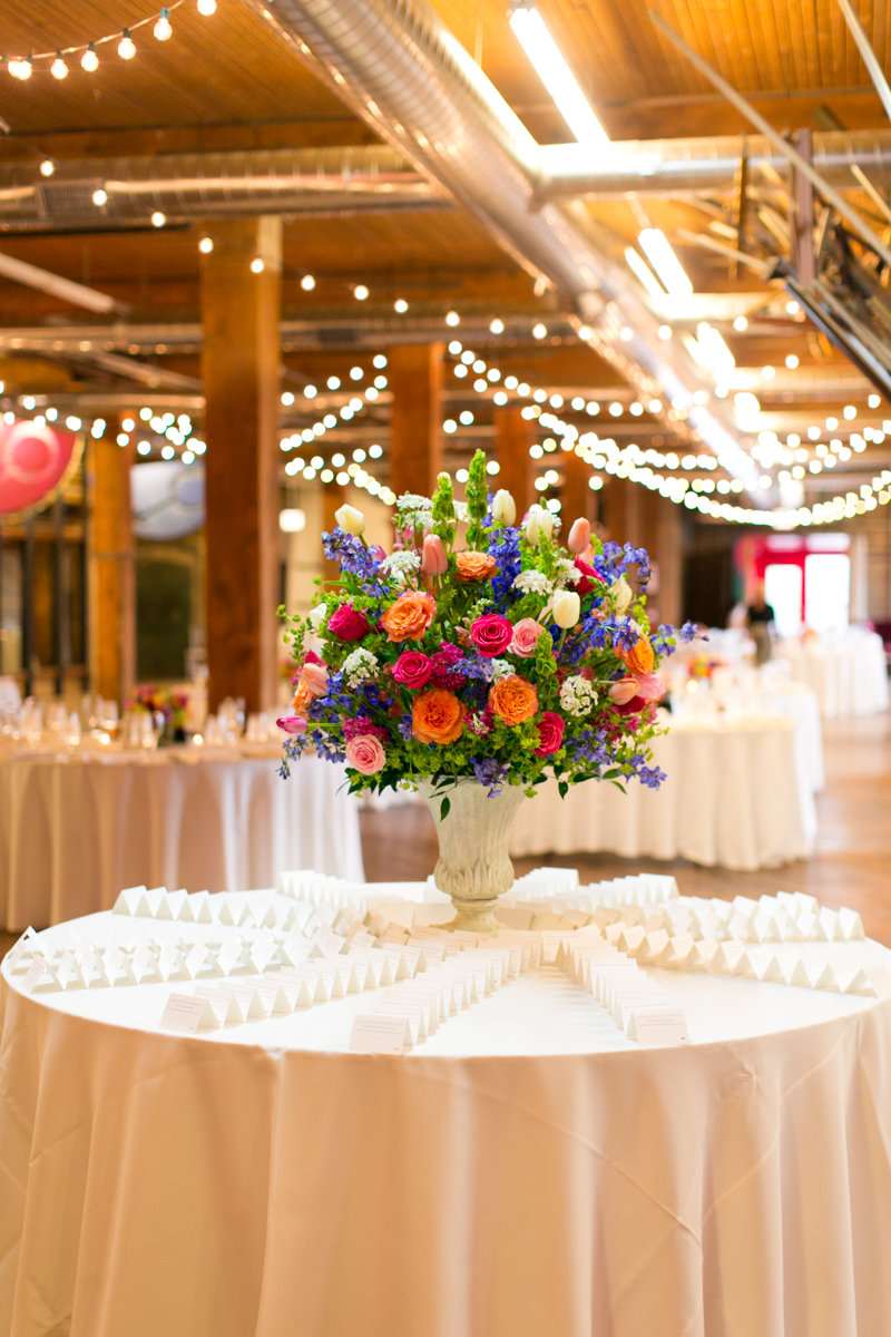 Lacuna Lofts wedding reception table