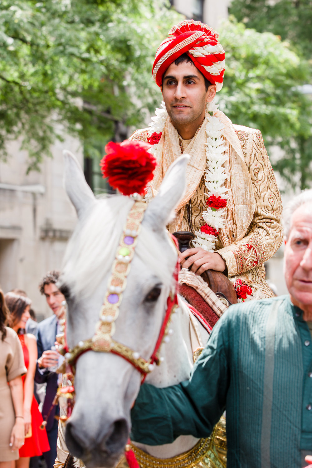 Groom at an Indian wedding at The Drake Hotel