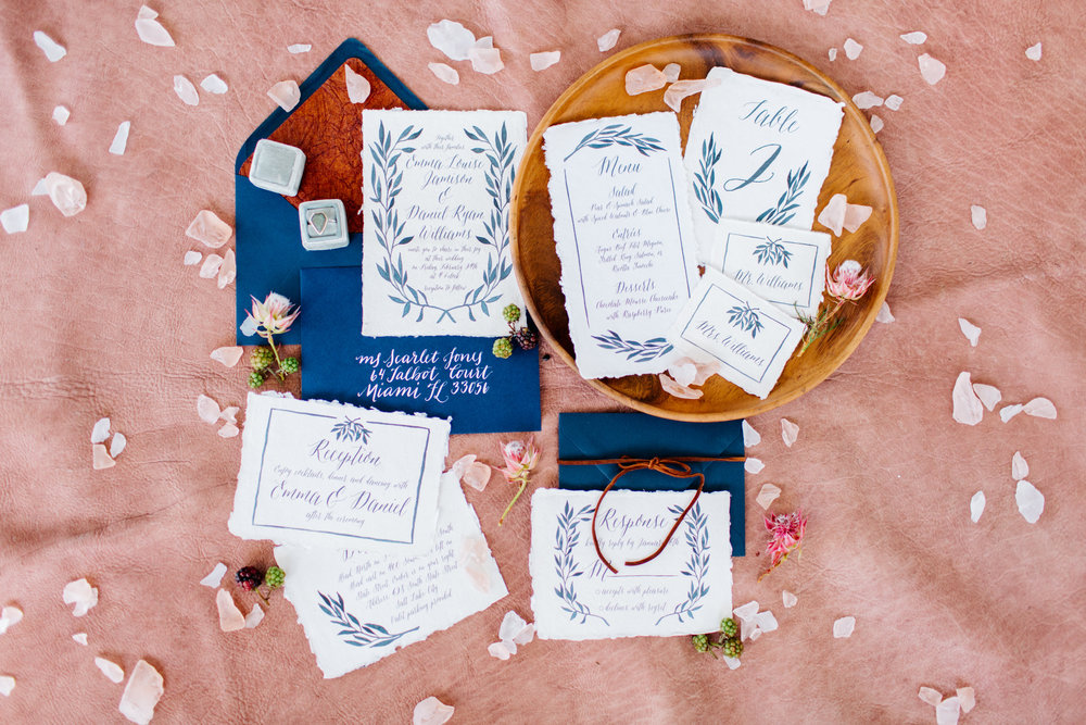 Handmade Paper Wedding Invites