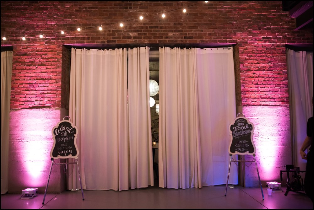 Architectural Artifacts wedding reception entrance