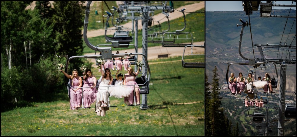  Bridesmaids and bride in Denver 