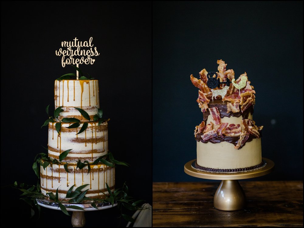  Bride and groom’s wedding cakes 