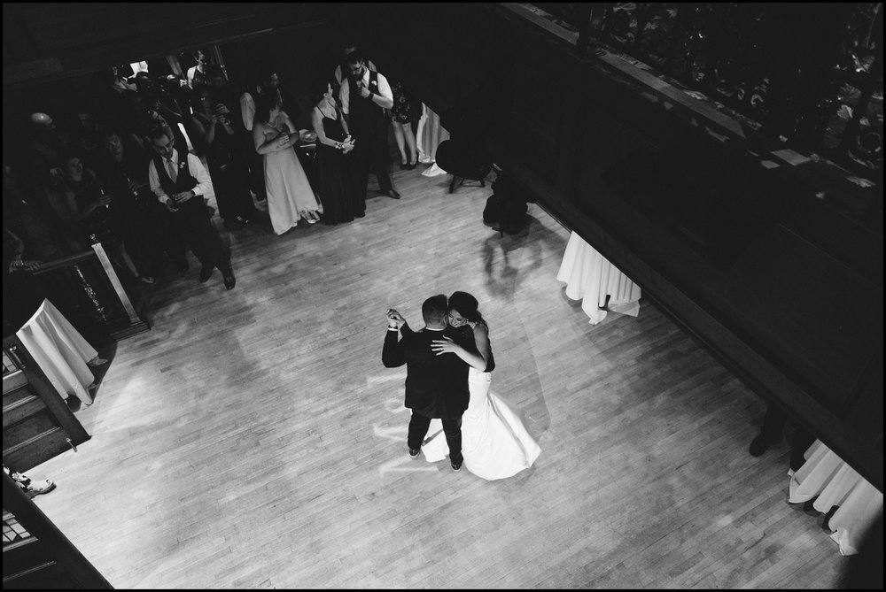  bride and groom first dance at MPLS wedding venue 