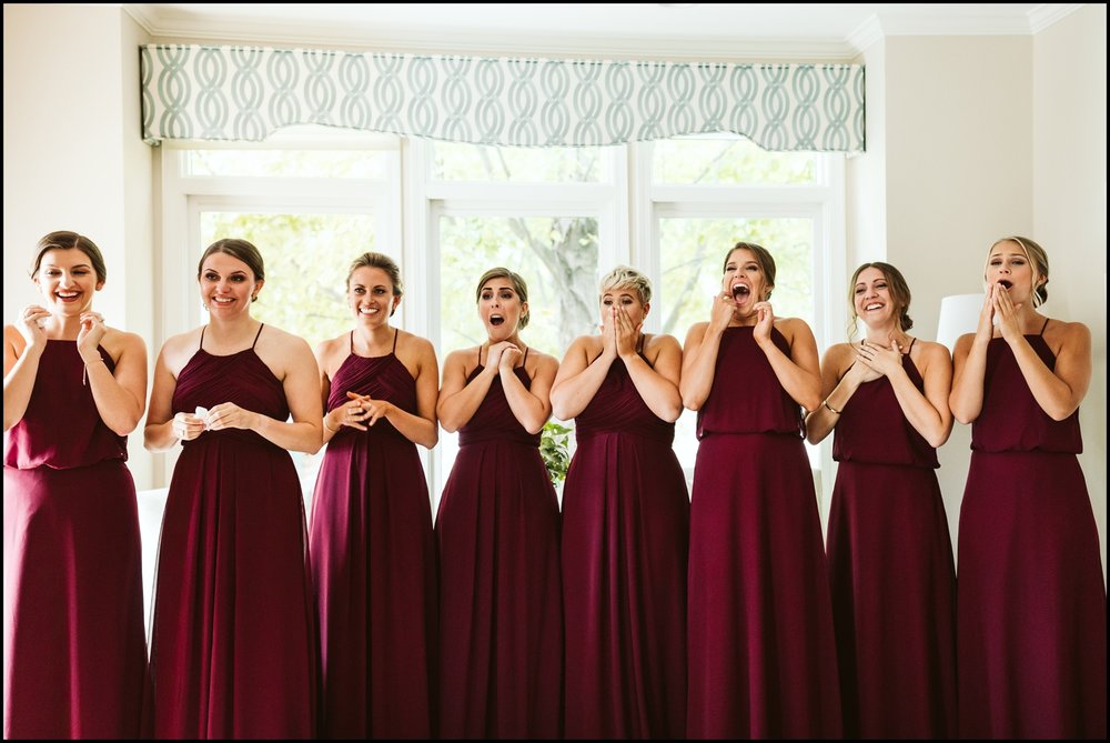  Bridesmaids waiting to see a bride before her Hotel Arista wedding