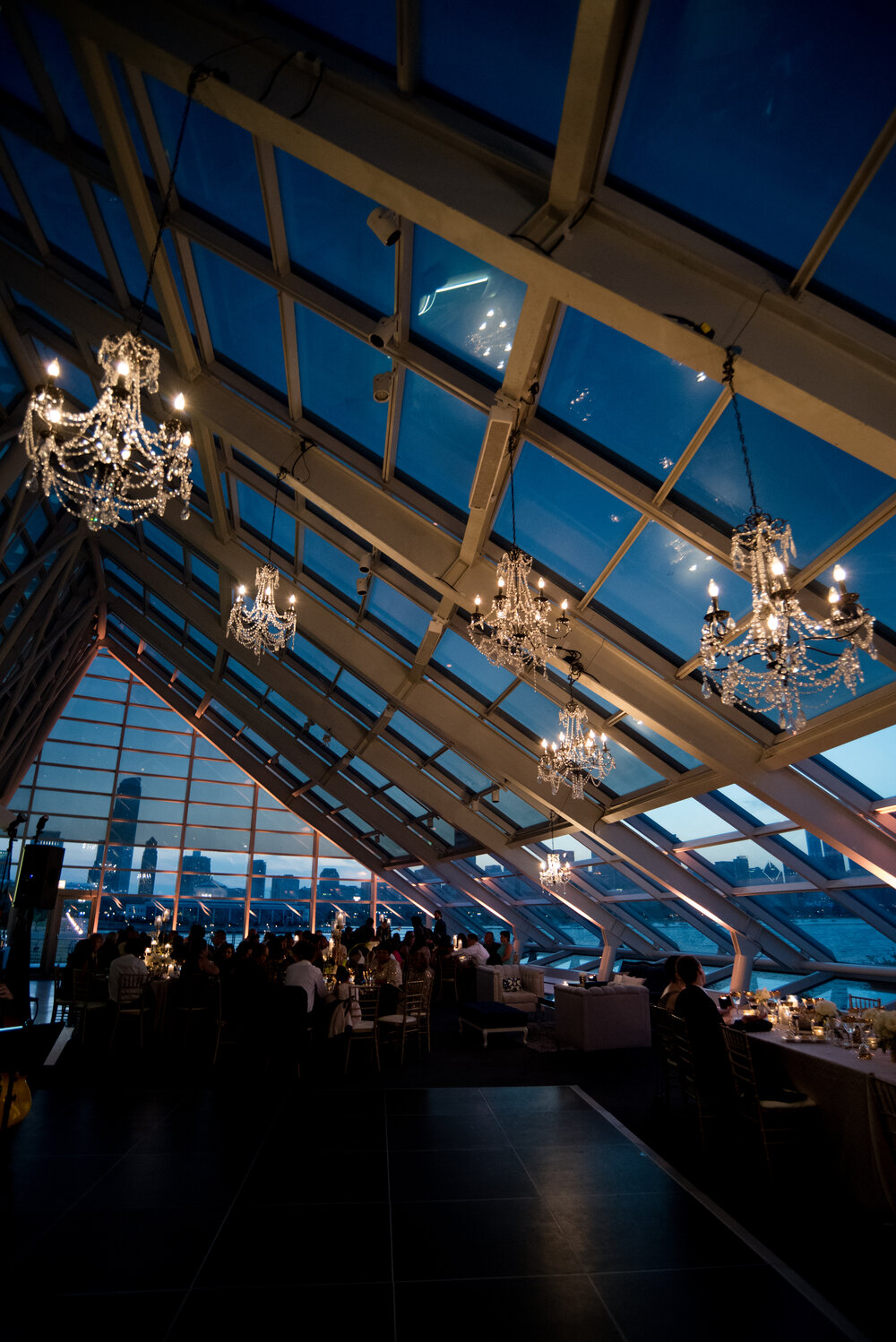 Adler Planetarium wedding at night