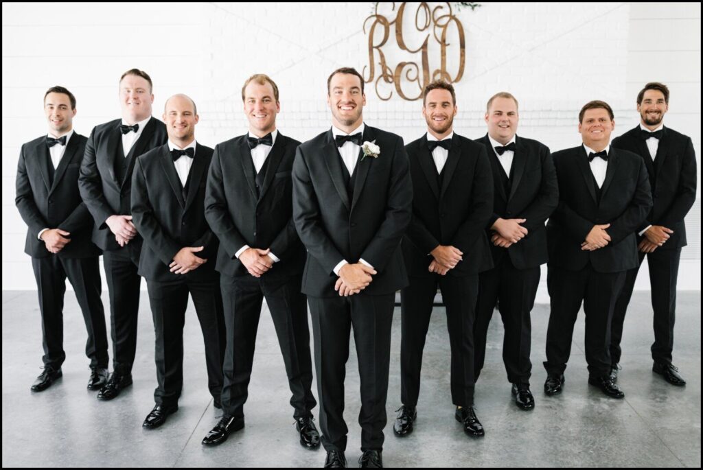 Groomsmen prepped for wedding