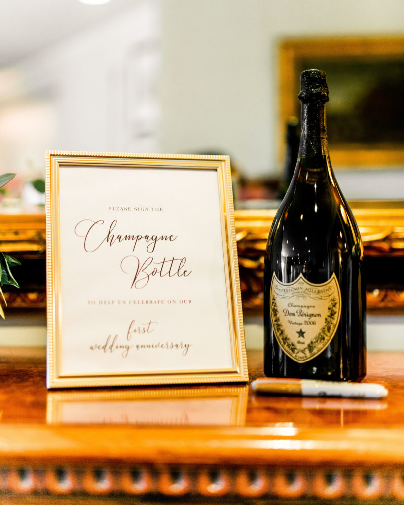 Champagne Wedding Guest Book at Wayzata Country Club in Wayzata, Minnesota