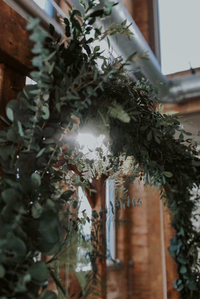 Nature Inspired Ceremony Arch  for Winter Wedding