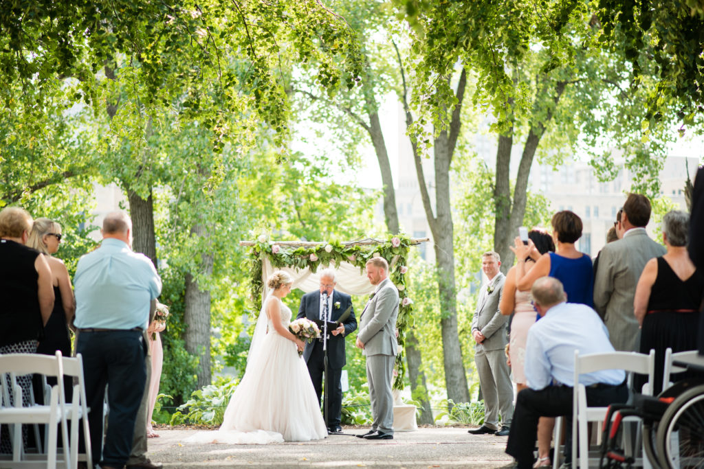 Ceremony at Nicollet Island Pavillion Minnesota wedding venue