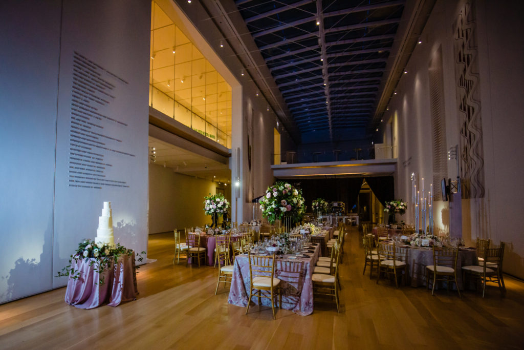 Wedding reception hall at The Art Institute Chicago wedding venue