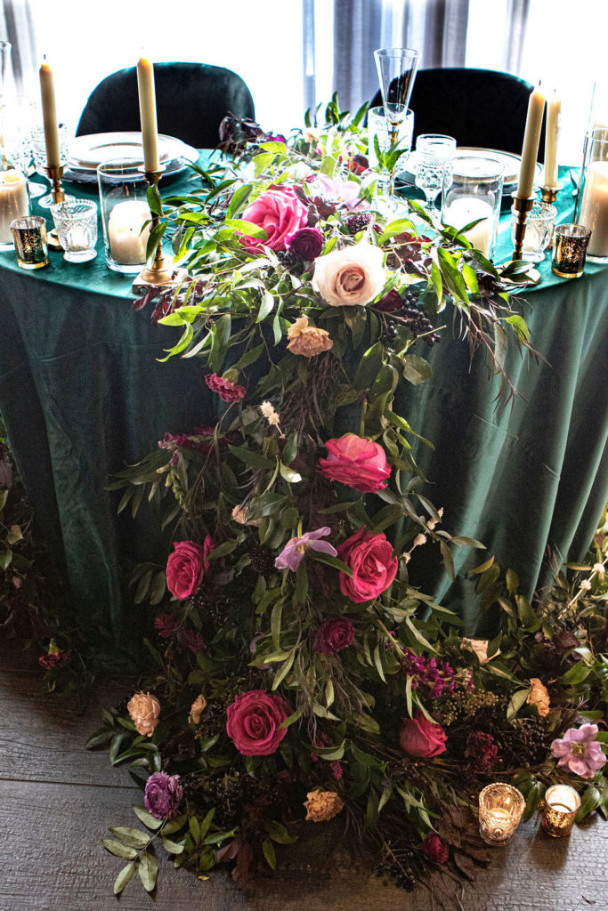 Reception table decor inspiration at the Dalcy wedding chicago