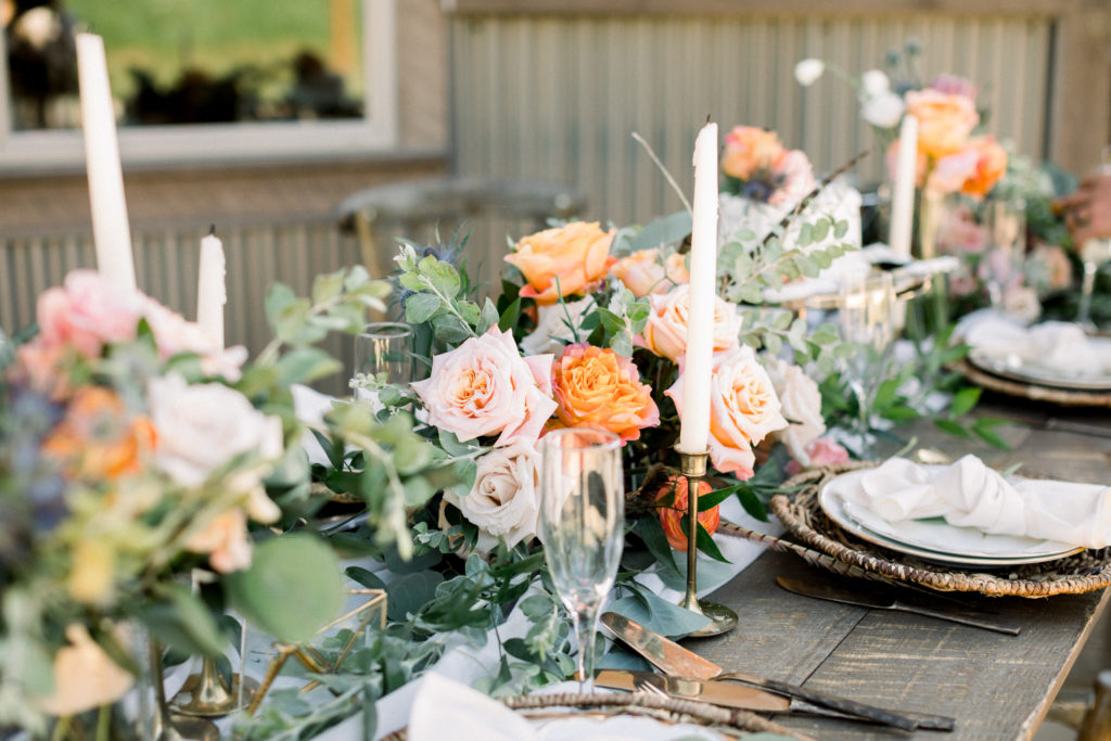 The Barn at Stoney Hills wedding table details