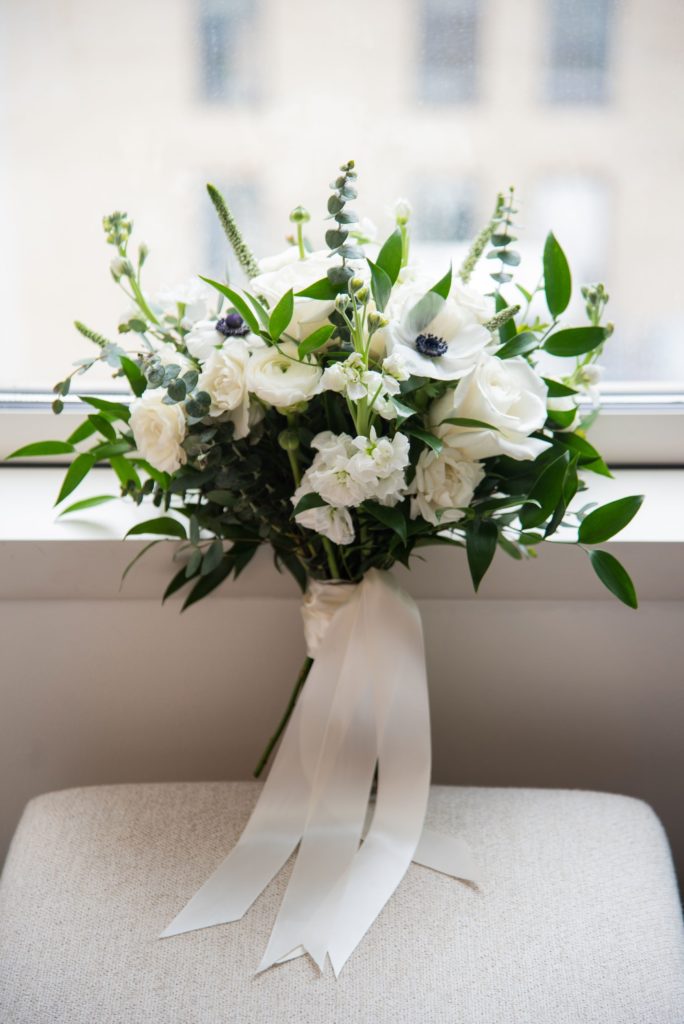 Bride's White + Greenery Bouquet