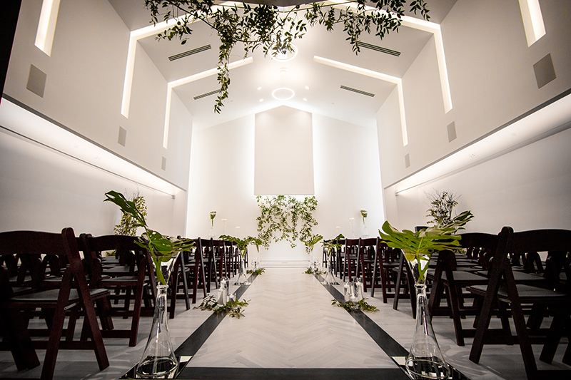 Modern wedding venue with clean lines in Houston 