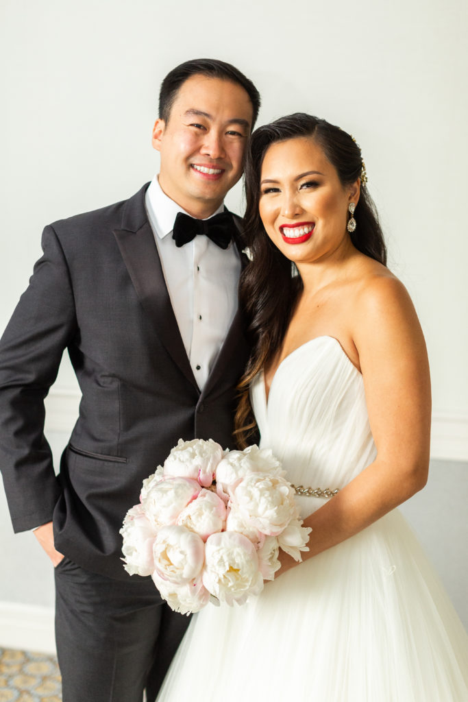 Chicago bride and groom at Fairmont Hotel wedding