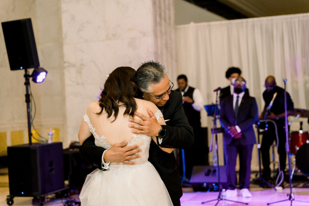 Father daughter dance at the The Old Post Office Chicago wedding venue