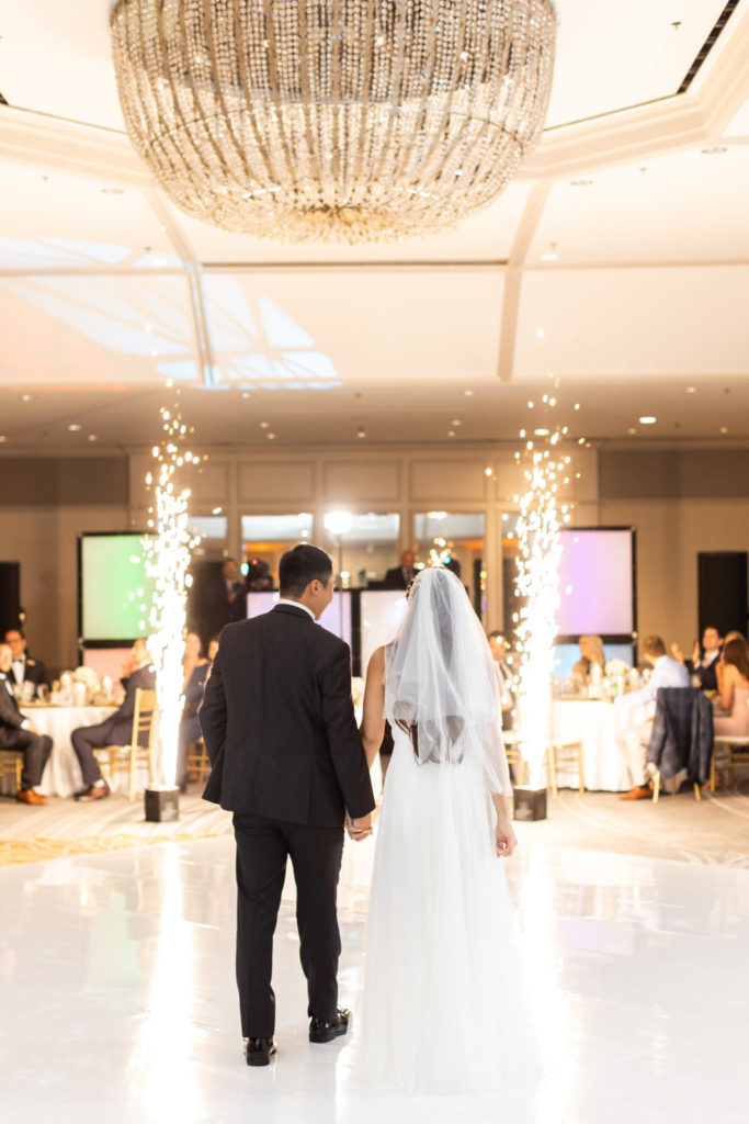 Bride and groom first dance at Fairmont Hotel Chicago wedding