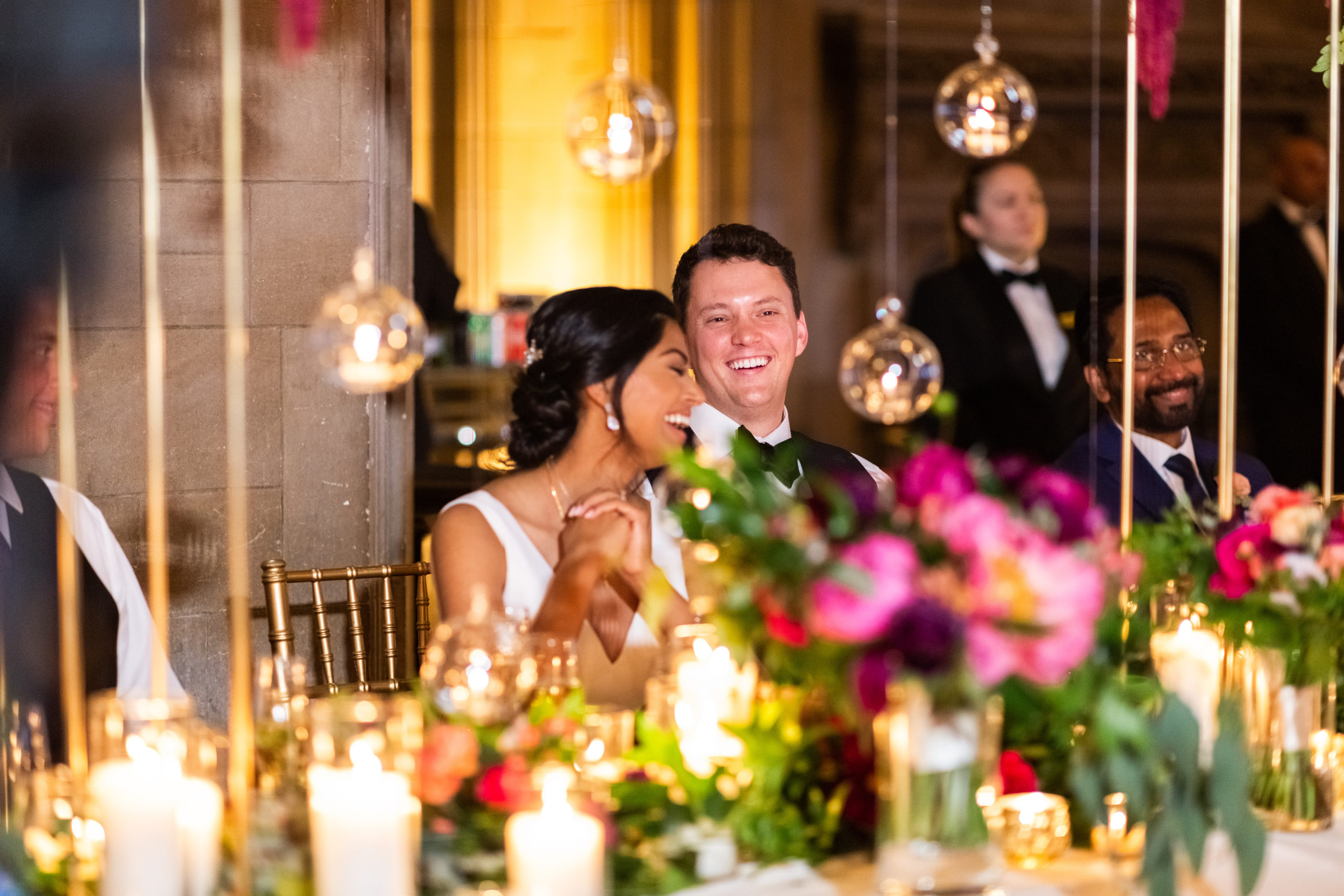Bride and groom at the University Club Chicago