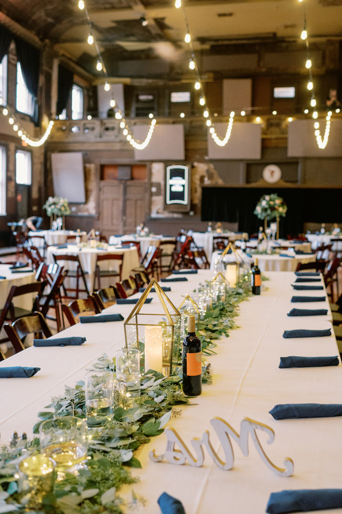 Turner Hall ballroom wedding reception tables