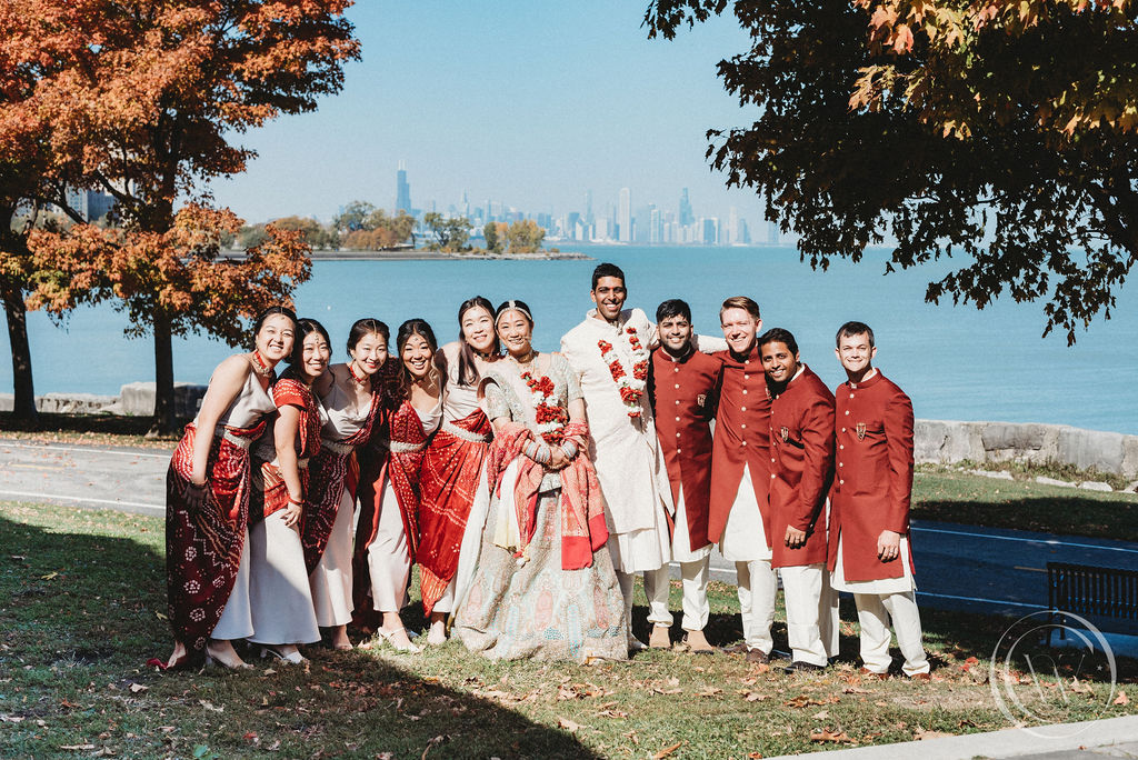 Indian-Christian wedding party