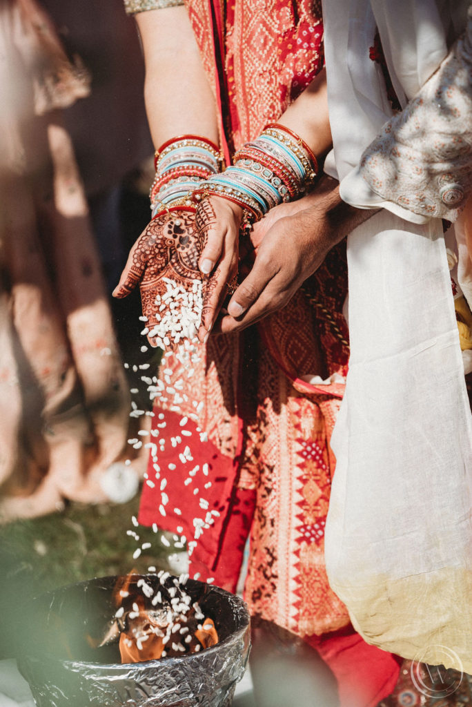 Indian-Christian wedding ceremony ritual