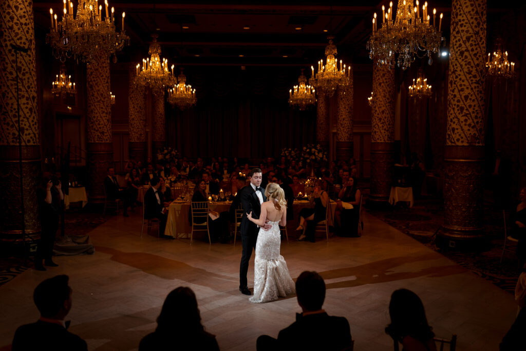 First dance during a wedding at The Drake in Chicago