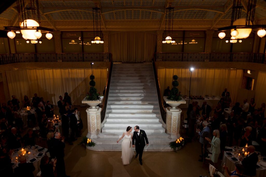 Rookery Chicago wedding grand staircase