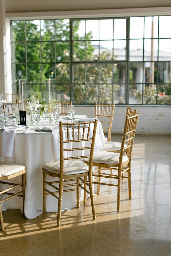 Light-filled industrial chic reception venue in Dallas