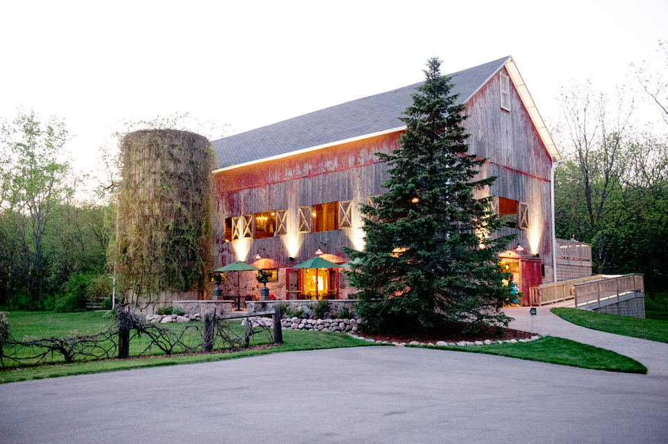 The Farm at Dover wedding reception venue barn with uplighting. 