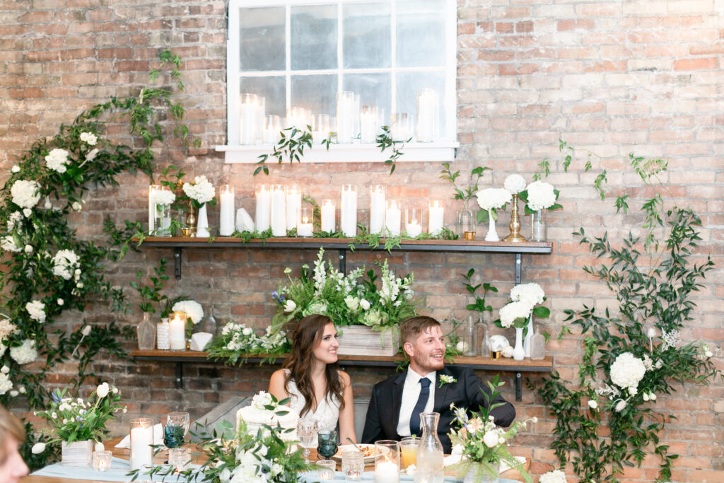 Sweetheart table wedding detail