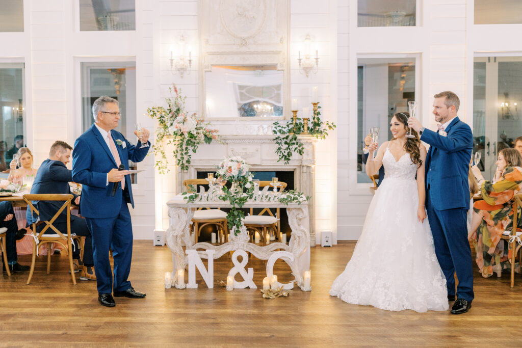 Farmhouse-styled sweetheart table