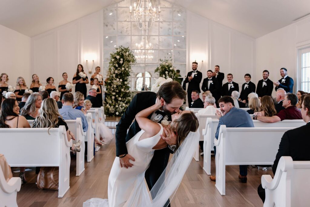 post ceremony kiss