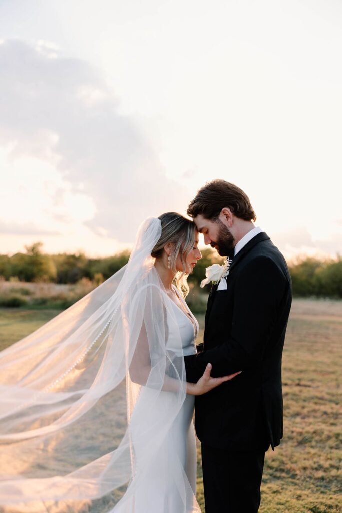 wedding day sunset at The Nest at Ruth Farms