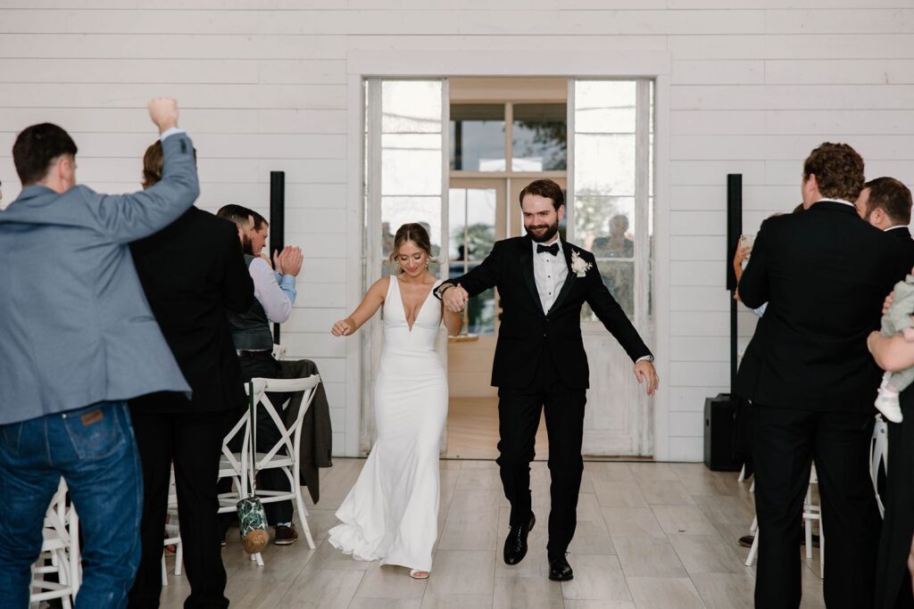 bride and groom entrance at The Nest at Ruth Farms