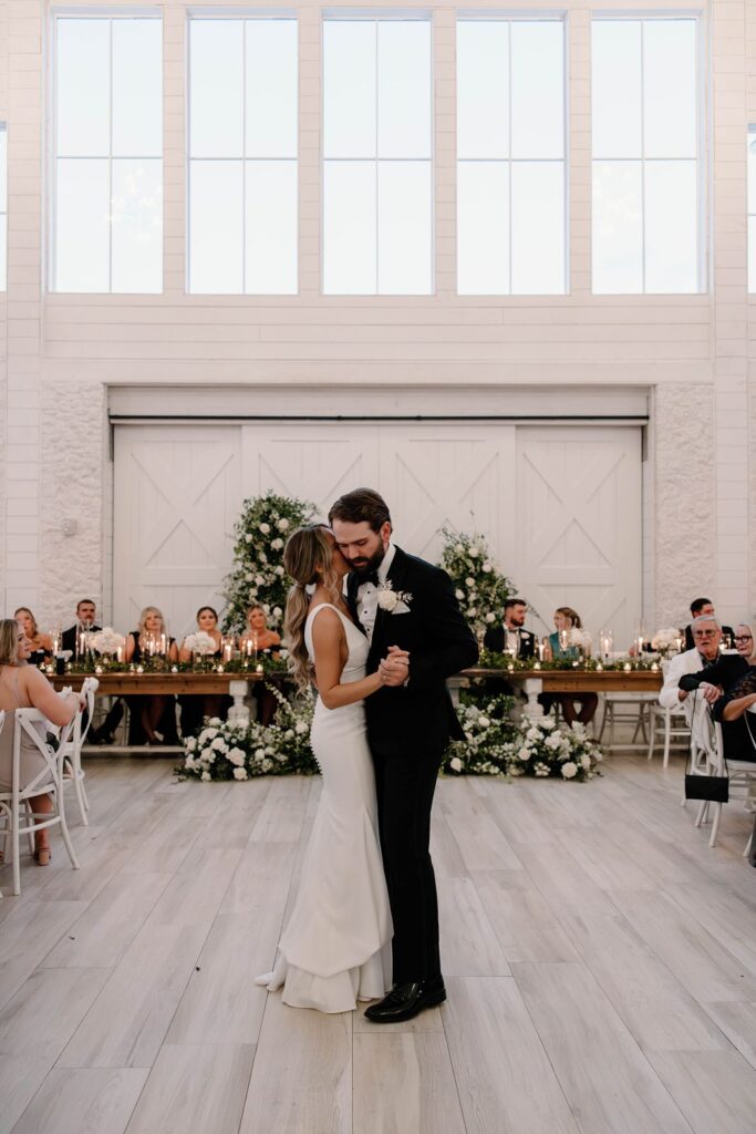 bride and groom first dance