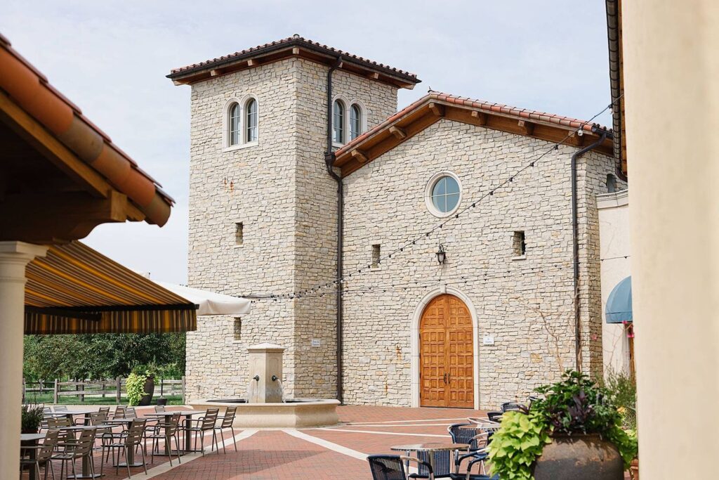 Piazza surrounding the La Saletta reception hall