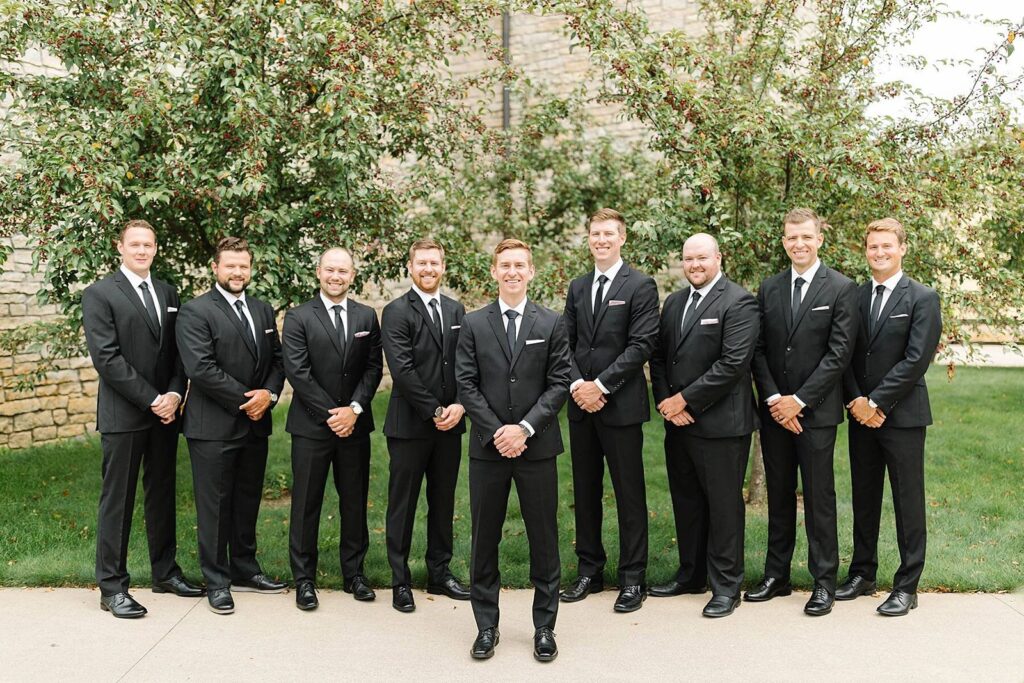 groomsmen posed 