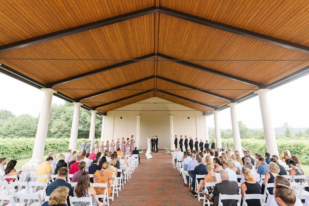 Villa Bellezza Winery Pavilion wedding ceremony 